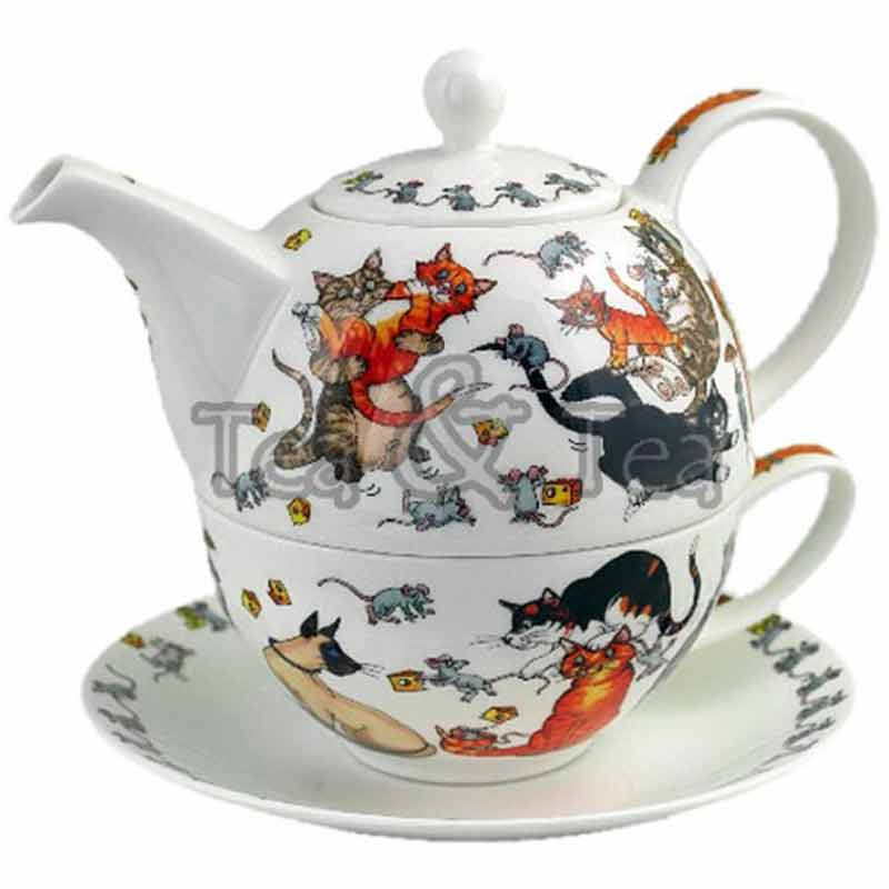 Tea For One Pussy Galore Zestaw Fili anka 250ml Z Dzbankiem Seria 