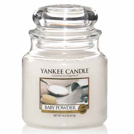 Świeca średnia Yankee Candle Baby Powder