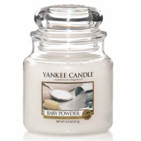 Świeca średnia Yankee Candle Baby Powder