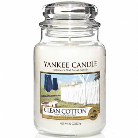 Świeca duża Yankee Candle Clean Cotton