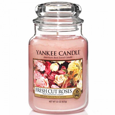 Świeca duża Yankee Candle Fresh Cut Roses