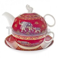 Tea for one Nelson Słoń zestaw filiżanka 250ml z dzbankiem Tea Logic