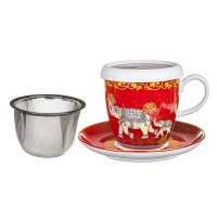 Kubek Nelson Słoń z zaparzaczem i podstawką 350ml Tea Logic