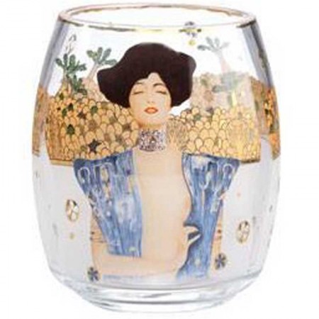 Szklany świecznik Judyta Gustaw Klimt Goebel