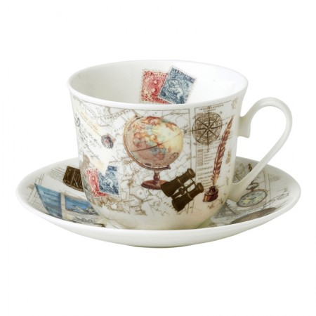 Filiżanka śniadaniowa Pastimes Globusy 450ml Roy Kirkham