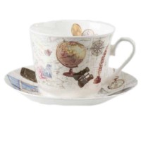 Filiżanka śniadaniowa Pastimes Globusy 450ml Roy Kirkham