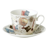 Filiżanka śniadaniowa Pastimes Globusy 450ml Roy Kirkham