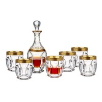 Karafka 800ml ze szklankami do whisky Safari Gold Bohemia