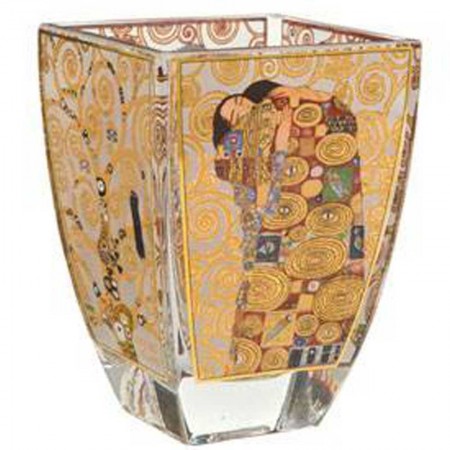Świecznik szklany Spełnienie 11 cm Gustaw Klimt  Goebel