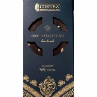 Czekolada ciemna Single Origin Equador 70% z płatkami złota Cortez