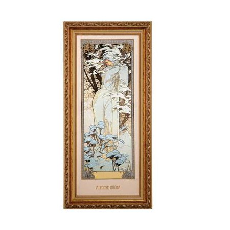 Obraz Winter 1900 27x57 cm Alphonse Mucha Goebel