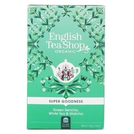 Herbata Green Sencha, White Tea & Matcha 20 saszetek English Tea Shop