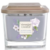 Świeca kwadratowa średnia z 3- knotami Sea Salt & Lavender Yankee Candle