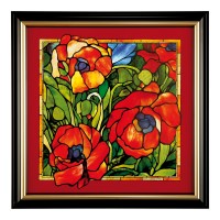 Obraz Orientalische Mohnblume 59x59cm Louis Comfort Tiffany Goebel