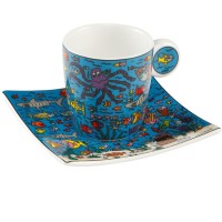 Zestaw 2 filiżanek espresso Under the Deep Blue Sea James Rizzi Goebel