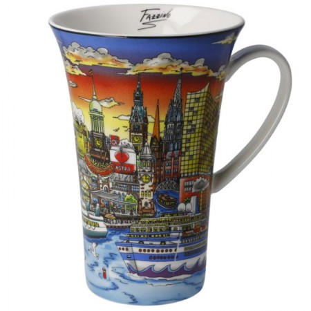 Kubek Sunset over Hamburg 500ml Charless Fazzino Goebel