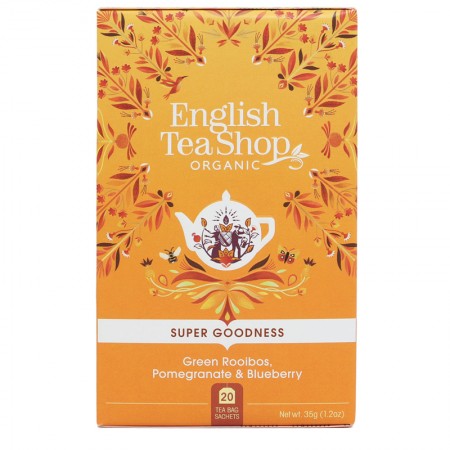 Herbata Green Rooibos, Pomegranate & Blueberry 20 saszetek English Tea Shop