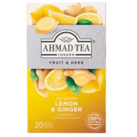 Herbata w saszetkach alu Infusion lemon & ginger 20szt AhmadTea