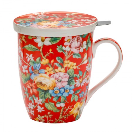 Kubek z zaparzaczem Kwiaty 450ml English Collection