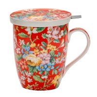 Kubek z zaparzaczem Kwiaty 450ml English Collection