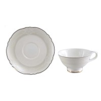 Filiżanka biała złoty pasek 250ml English Collection