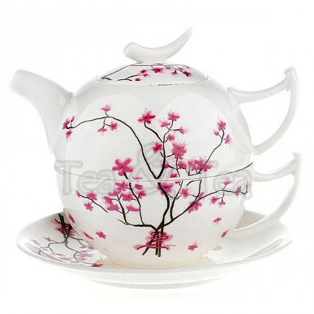 Tea for one Kwiat Wiśni zestaw filiżanka 250ml z dzbankiem Tea Logic