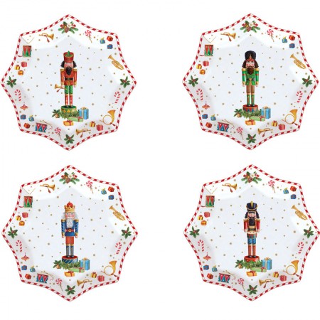 Talerze Vintage Nutcracker 16 cm 4szt. Easy Life