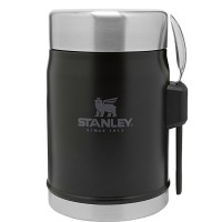 Termos obiadowy ze sztućcem stalowy  Classic czarny 0,4l Stanley