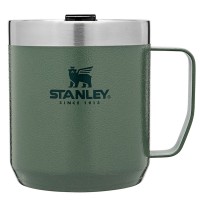 Kubek kempingowy z pokrywką stalowy  Classic zielony 0,35l Stanley