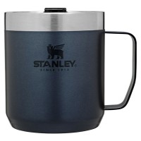 Kubek kempingowy z pokrywką stalowy  Classic granatowy 0,35l Stanley