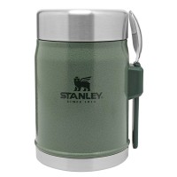 Termos obiadowy ze sztućcem stalowy  Classic zielony 0,4l Stanley