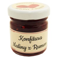 Mini konfitura malinowa z rumem 40g