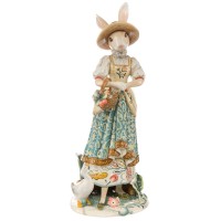 Figurka Lady Bunny with Flower Basket 50 cm  Goebel