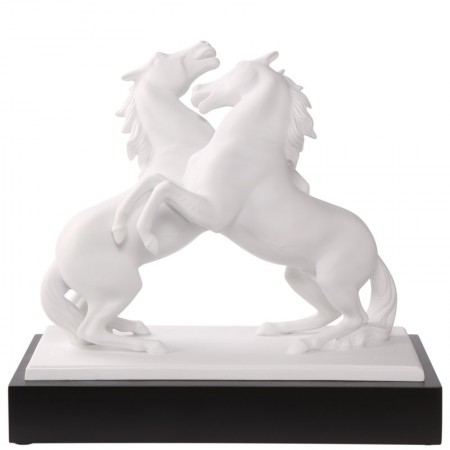 Figurka Horses Artiste et Alegria Blanc 32 x 29 cm  L?Art d?Objets Chevaux Goebel