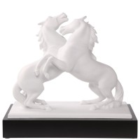 Figurka Horses Artiste et Alegria Blanc 32 x 29 cm  L?Art d?Objets Chevaux Goebel