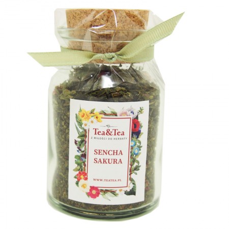 Herbata Sencha Sakura 30g w szklanym słoiczku