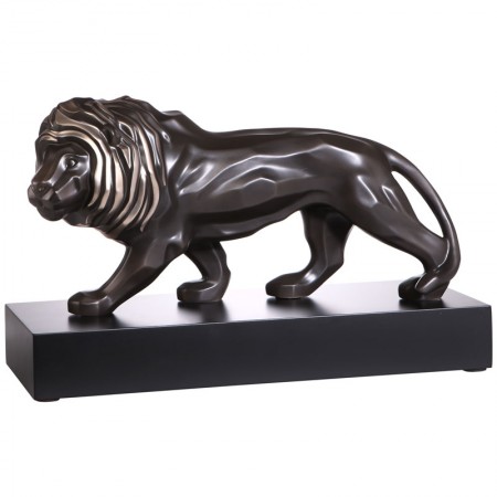 Figurka Lion anthracite-platine 43,5 x 27 cm  L'Art d'Objets Serengeti Goebel