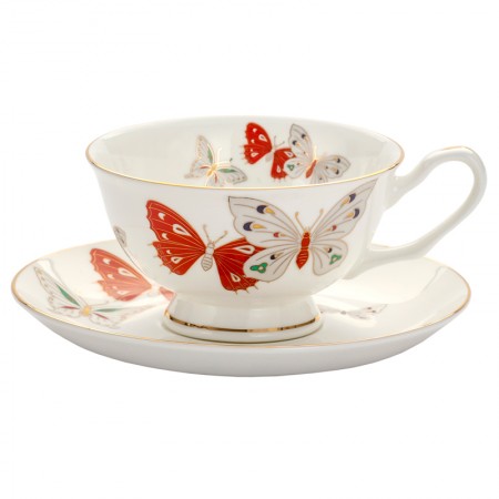 Filiżanka ze spodkiem Motyle 200ml English Collection