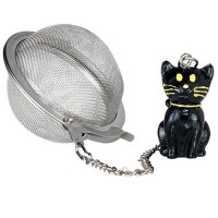 Zaparzacz Czarny kot  średnica 5cm Cha Cult