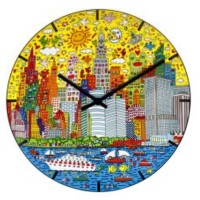 Zegar ścienny James Rizzi - Mój zachód słońca w Nowym Jorku Goebel