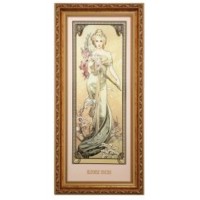 Obraz Wiosna 1900 27x57 cm Alphonse Mucha Goebel