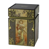 Puszka na herbatę Alphonse Mucha - Wiosna, Lato i Jesień 1900 Goebel