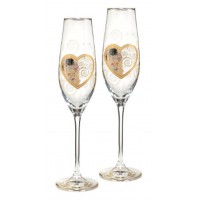 Kieliszki do szampana Pocałunek w serce Gustaw Klimt Goebel