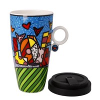 Kubek z pokrywką Love 500 ml Romero Britto Goebel