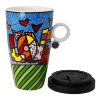Kubek z pokrywką Love 500 ml Romero Britto Goebel