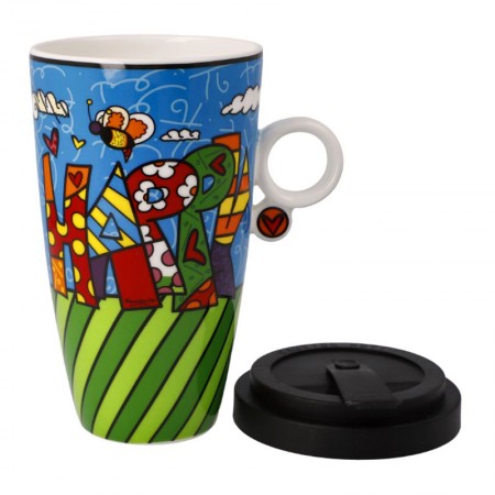 Kubek z pokrywką Happy 500 ml Romero Britto Goebel