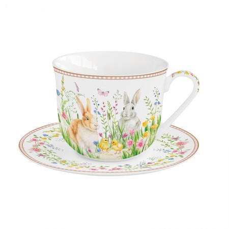 Filiżanka Wielkanoc 370 ml + spodek Easy Life