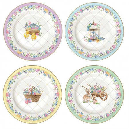 Zestaw 4 Talerzy Wielkanocnych 19 cm Easy Life