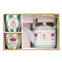 Dzbanek z 2 czarkami Flowery 600ml Easy Life