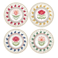 Zestaw 4 talerzy Flowery 19cm Easy Life